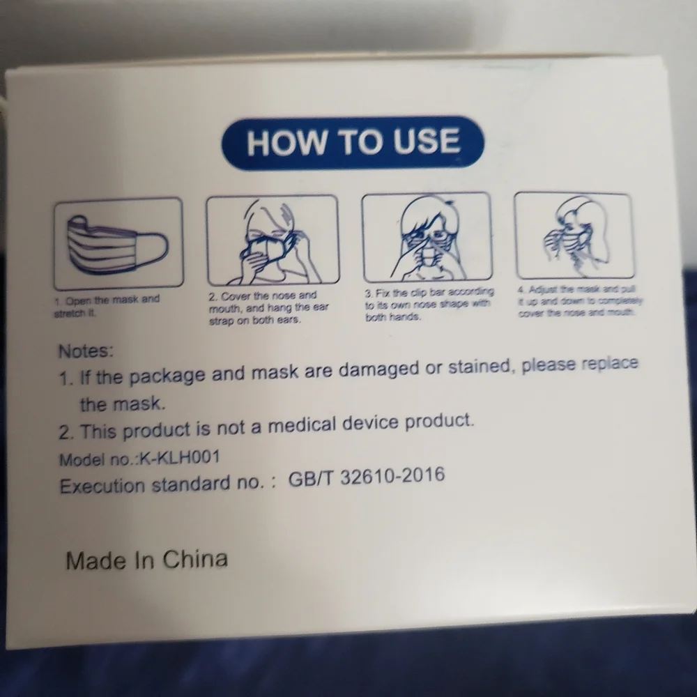 3 boxes of 3 Ply Disposable Mask 3 Boxes of 50 masks 150pcs total Blue New